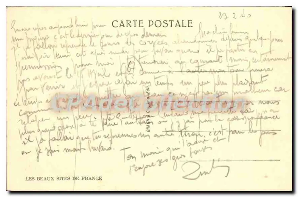 Un battesimo in un villaggio dell'Alsazia — 34a — Editore: Les Beaux Sites de France - Verso