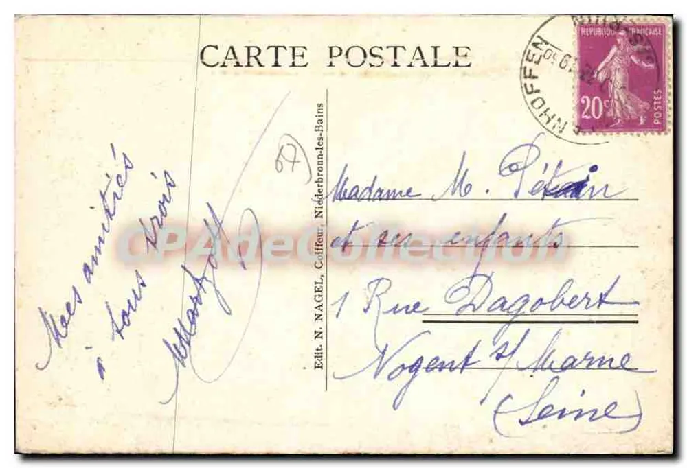 Niederbronn-les-Bains — Vista Geral — Edit. N. Nagel - Verso