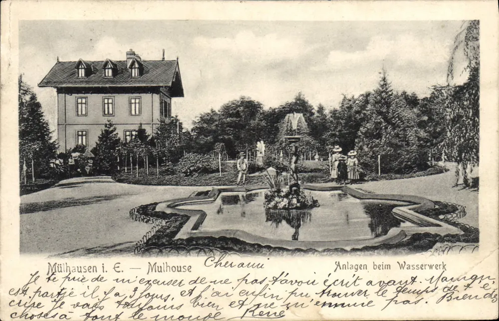 Mulhouse — Anlagen beim Wasserwerk — Verlag unbekannt - Vorderseite