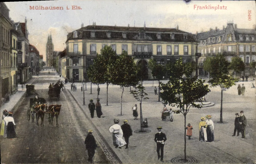 Mülhausen i. Els. — Franklinplatz — wydawca: ? n° 35480 - Awers
