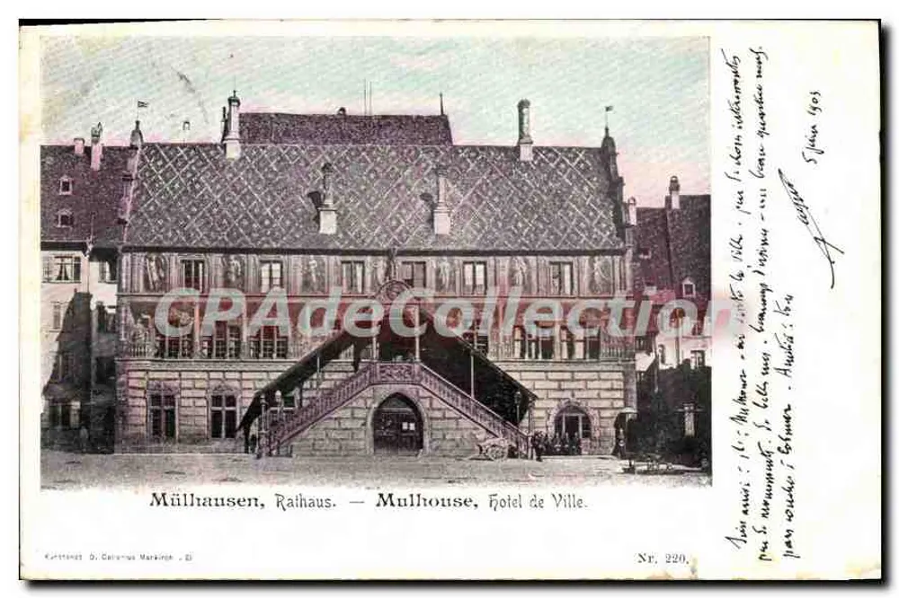 Mülhausen, Rathaus — Prefeitura — Kurttenst D. C. Markinga, Nr. 220 - Frente