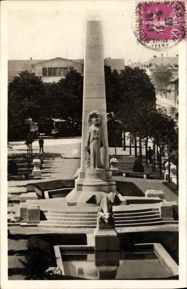 Mulhouse — Monument aos Mortos — Edição La Cigogne, Strasbourg - Frente