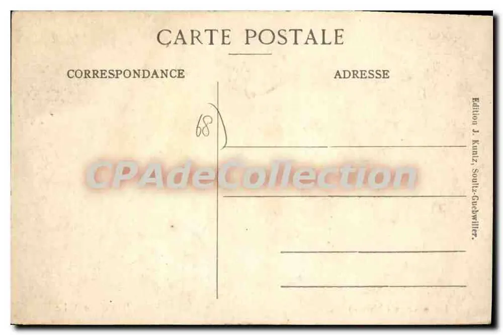 Massevaux (Alsazia) — La sede comunale — Edizione J. Kanz, Soultz-Gebwiller - Verso