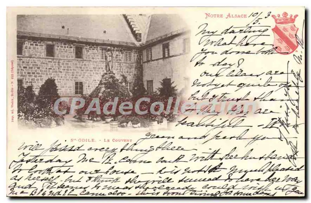 S. ODILE - KLOSTER — Nasza Alzacja 10.3 — wydawca V. Vacher, Strasburg - Awers