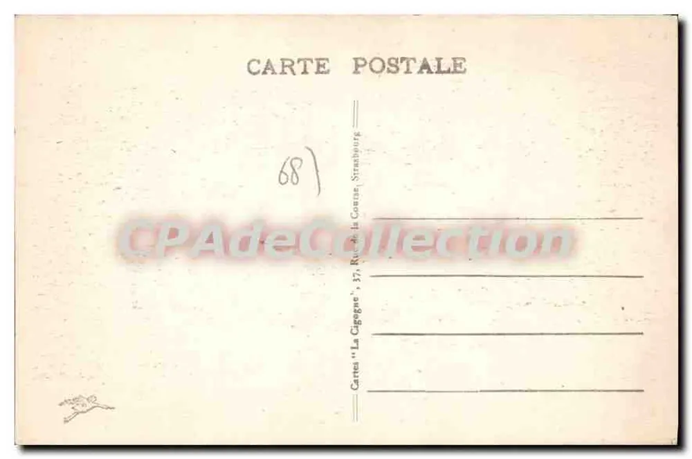 Sainte-Marie-aux-Mines — vista panorâmica — Cartas 'La Cigogne', Strasbourg - Verso