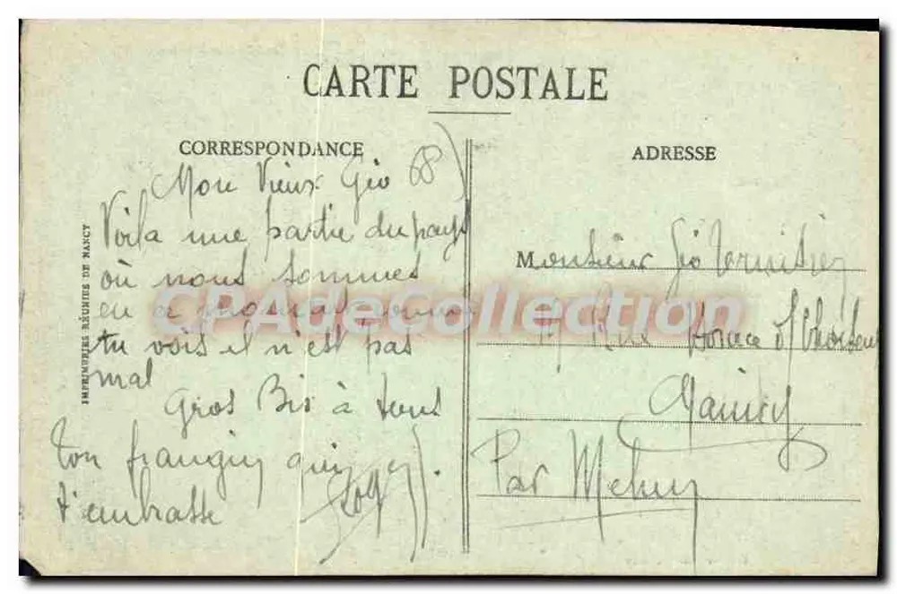 Dannemarie — Vista presa dal Campanile — Ed. K. Mayer, 49, rue de France, Belfort - Verso