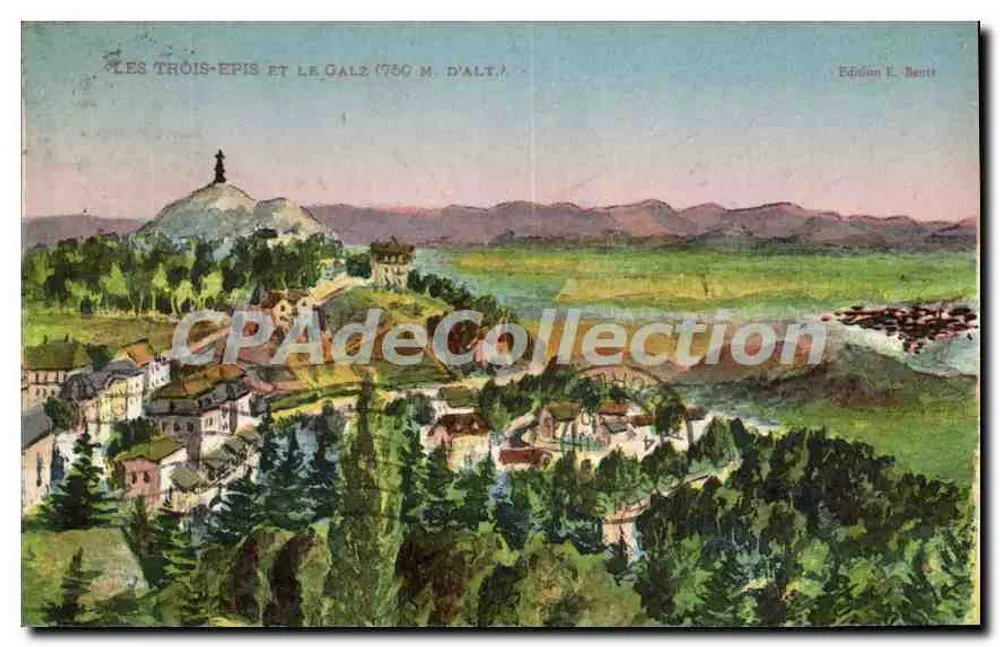 Les Trois-Epis e Le Galz (780 m de alt.) — Edição E. Bente - Frente