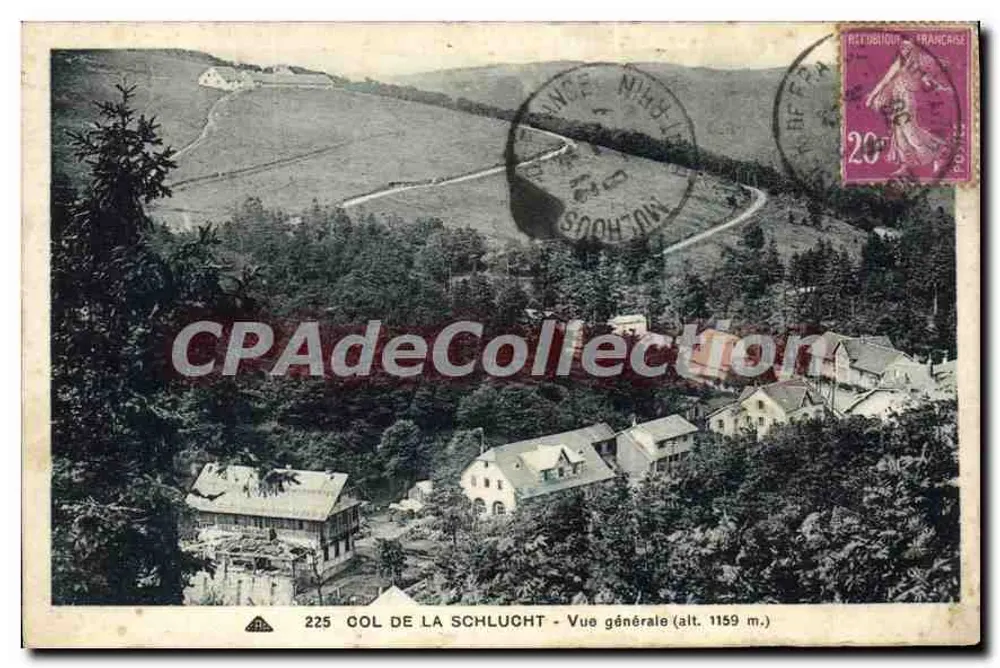 Col de la Schlucht — Algemene uitzicht (hoogte 1159 m.) — Onbekende uitgever, nr. 225 - Voorkant