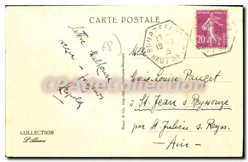 ST-LOUIS — Rue de Mulhouse — Hôtel - Verso