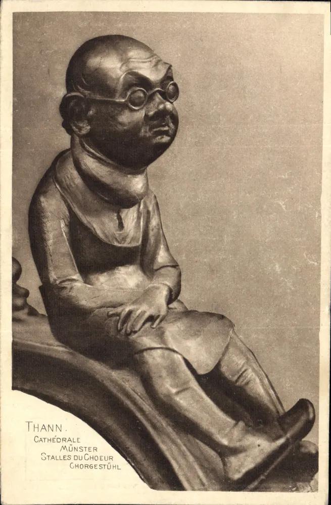 Estátua do coro — Catedral de Thann — editor Perretière, Strasbourg - Frente