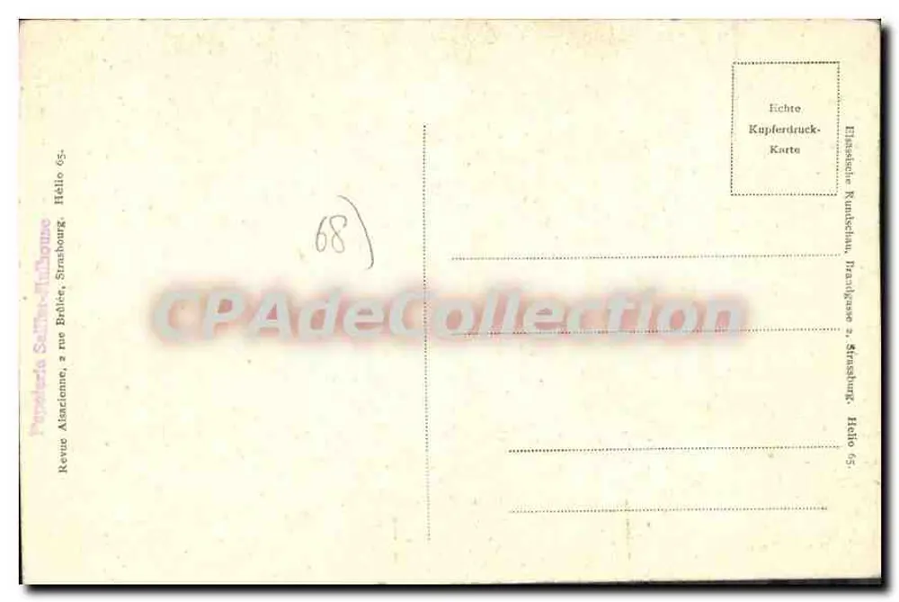 Estátua do coro — Catedral de Thann — editor Perretière, Strasbourg - Verso
