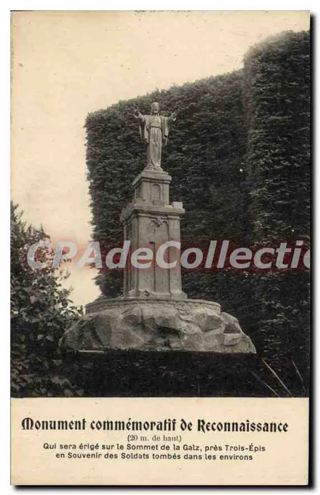 Monument commémoratif de Reconnaissance — Souvenir des Soldats tombés dans les environs — Édition Jean Kustenberg (68) - Recto