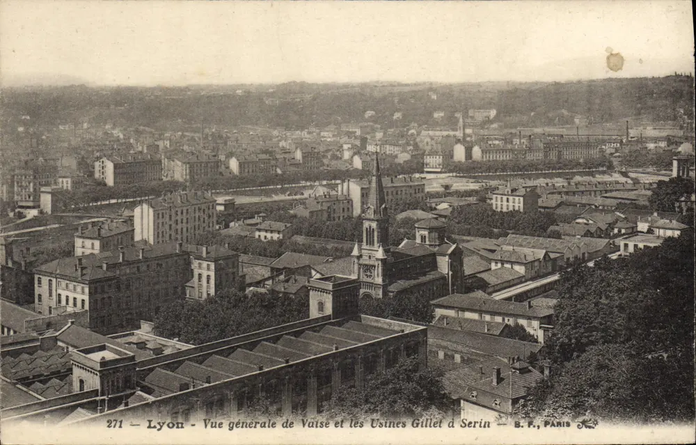 Lyon — Allgemeiner Blick auf Vaise und die Fabriken Gillet d'Serin — B.F., PARIS - Vorderseite