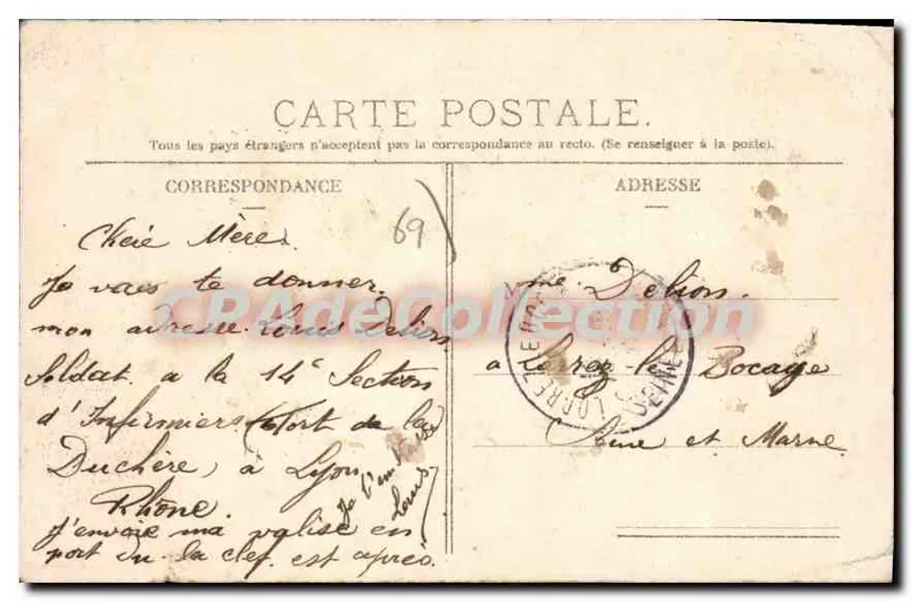LYON — Perspectiva da Rue du Président Carnot — P. Martel, editor, Lyon - Verso