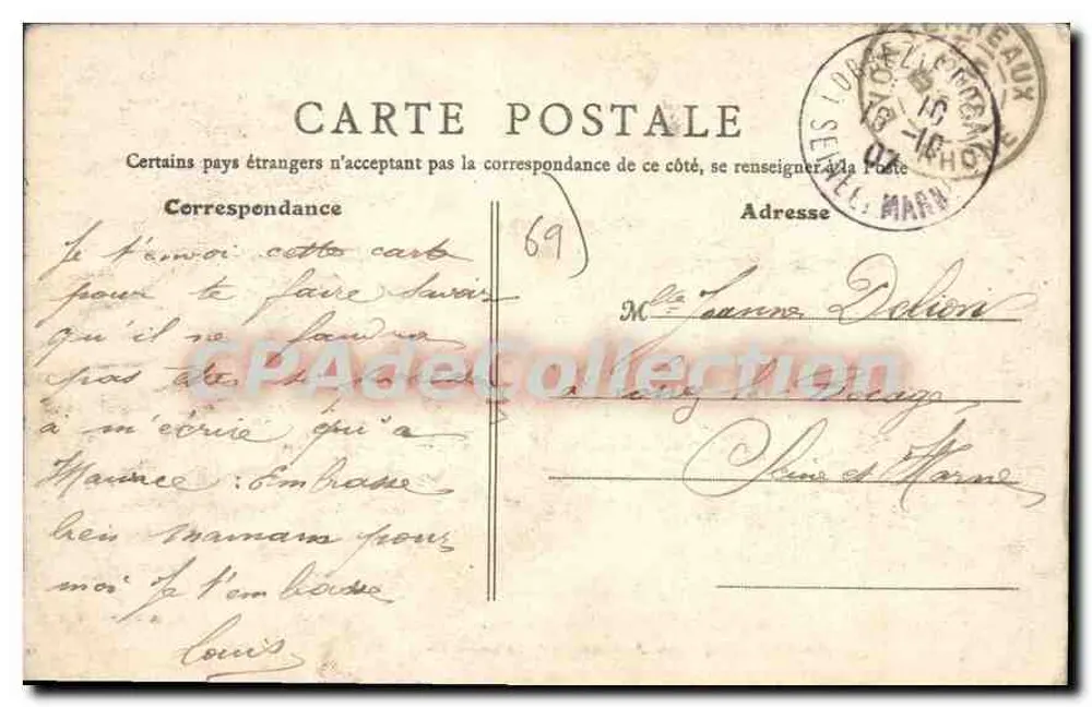 Lyon - Avenue de la Gare de Vaise - Place de Paris — B.F., Paris, Nr. 2385 - Rückseite