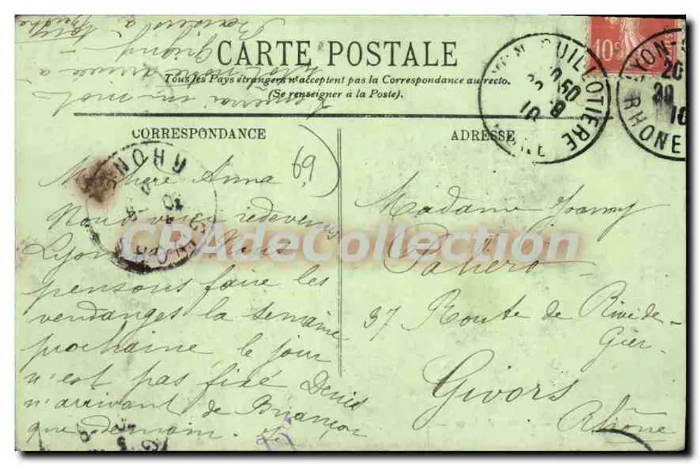 LYON — Avenida de Saxe — LL. — n° 521 - Verso