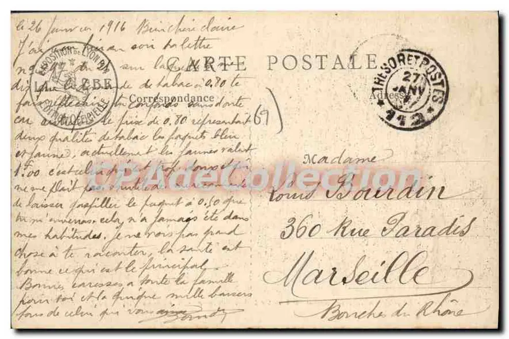 Lyon - Internationale Ausstellung 1914 — Der Pariser Salon — B.F., PARIS — "Lux" - Rückseite