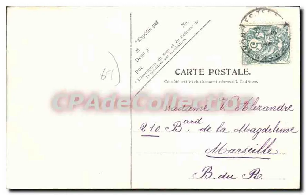 Lyon — Ponte da Guillotières — V. P. Paris - Verso