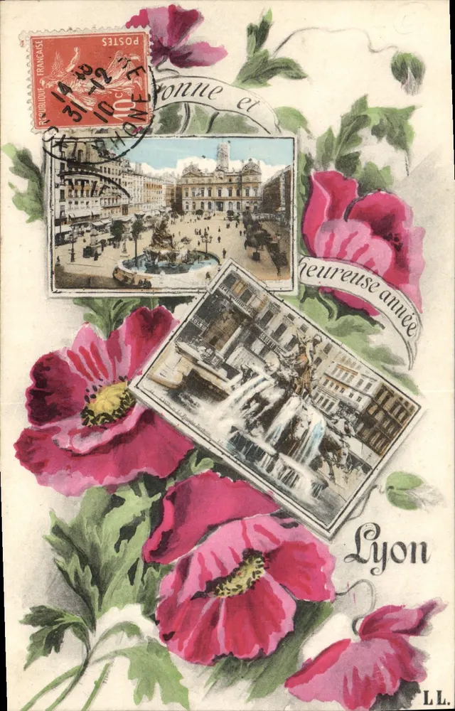 Lyon — Gelukkig jaar — Uitg. L.L. - Voorkant