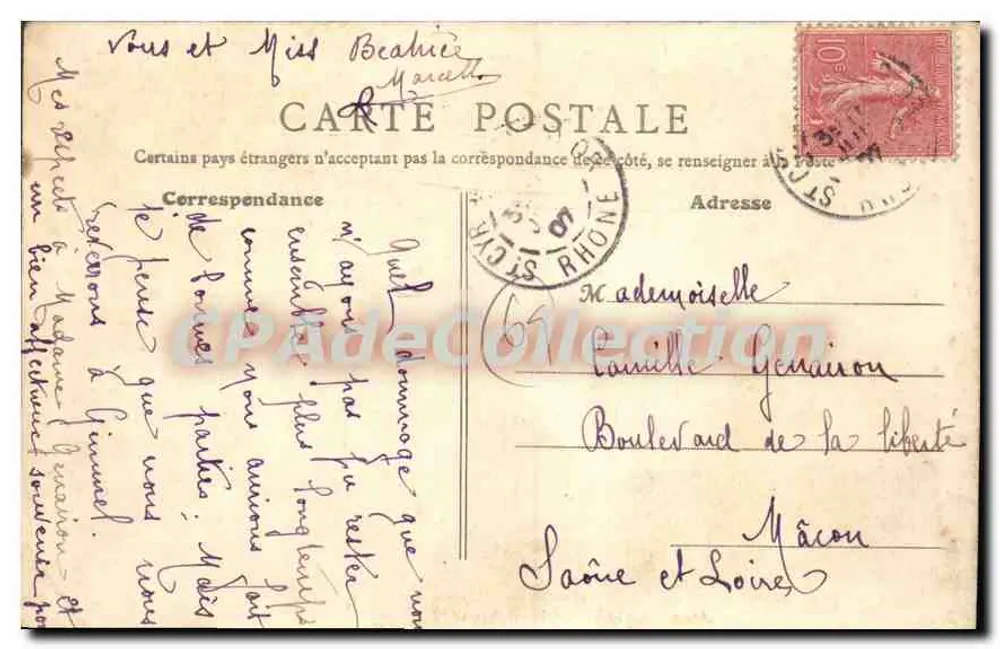 Saint-Cyr-au-Mont-d'Or (Rhône) — Allgemeine Ansicht — S.F. PARIS - Rückseite