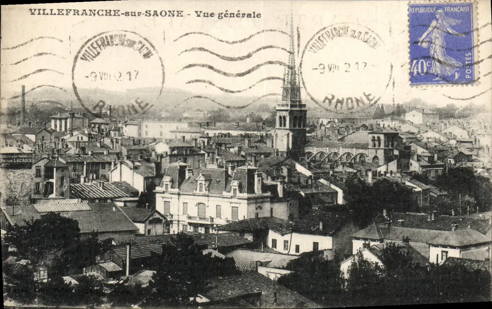 VILLEFRANCHE-sur-SAÔNE - Vista geral — editor Lacroix - Frente