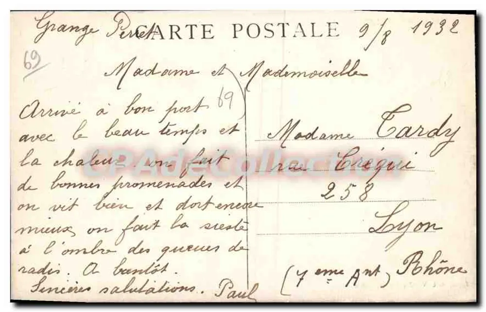 VILLEFRANCHE-sur-SAÔNE - Vista geral — editor Lacroix - Verso