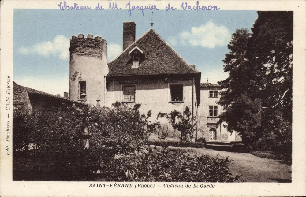 Saint-Vérand (Rhône) — Zamek Garde — Wydawca Parcherel — Fotografia Delorme - Awers
