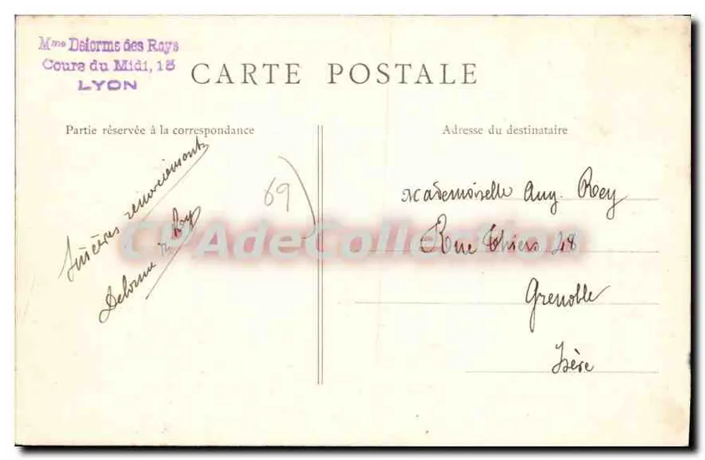 Lyon (arredores) — O Ponte de Fontaines-sur-Saône — B. F. PARIS n°830 - Verso