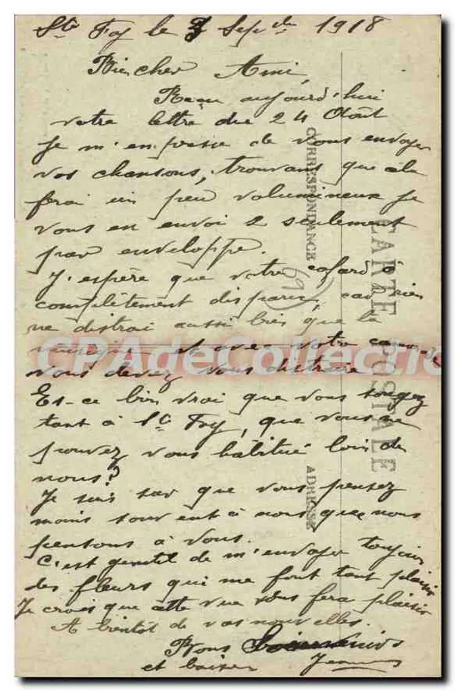 St-Genis-l'Argentière — Haupteingang des Schlosses Valsonnière — Delorme, phot, l'Arbresle, n°122 - Rückseite