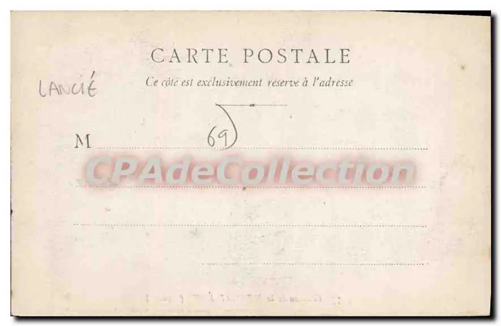 Kasteel Merlatière — Lancié — Fototypie Bourgeois frères Chalon-a-Saône - Achterkant