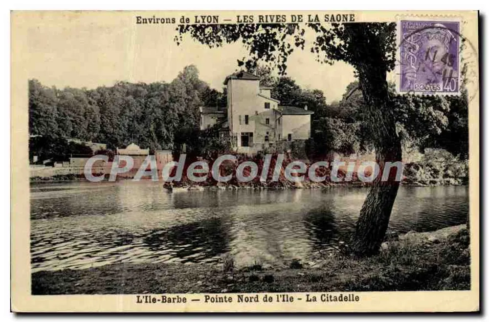 Umgebung von LYON — DIE UFER DER SAÔNE — DIE INSEL-BARBE — Nordspitze der Insel — Die Zitadelle - Vorderseite