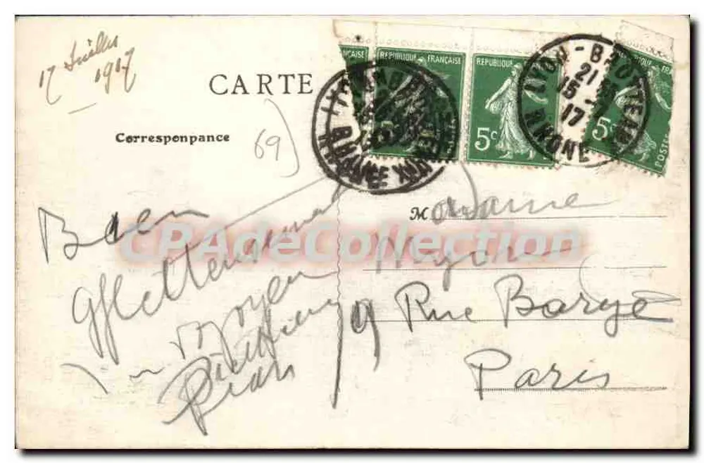 Couzon (Rhône) — La Vergine e la Città — B.F., Parigi - Verso