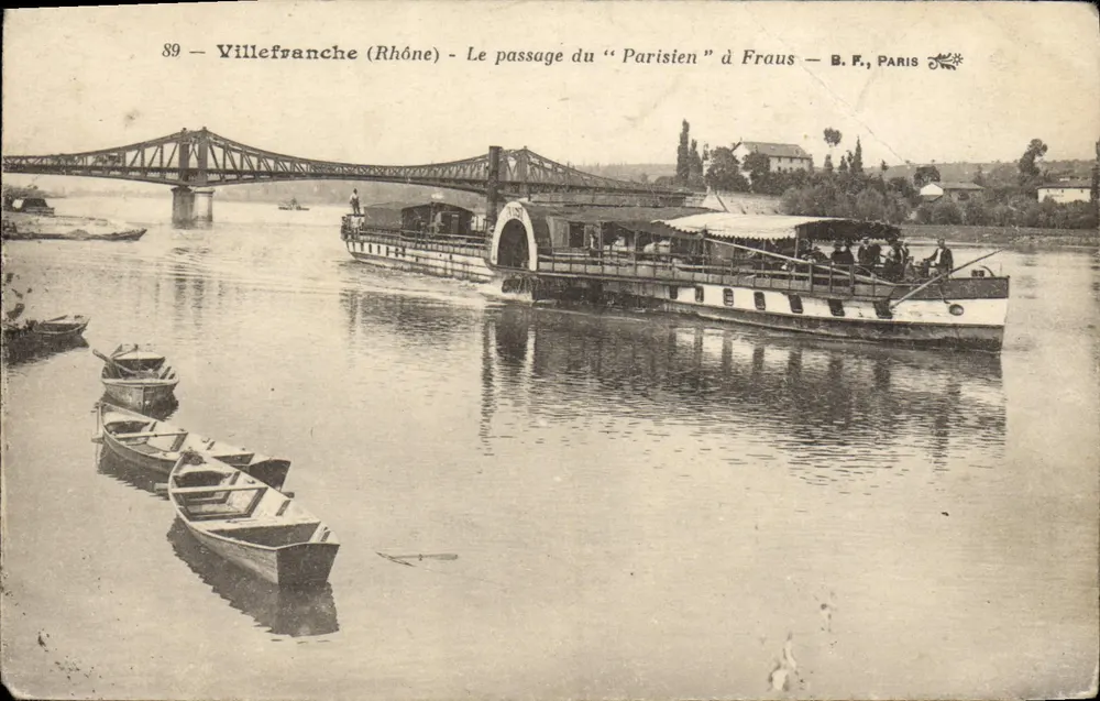 Villefranche (Rhône) — Der Durchgang des "Parisien" bei Fraus — B.F., Paris - Vorderseite