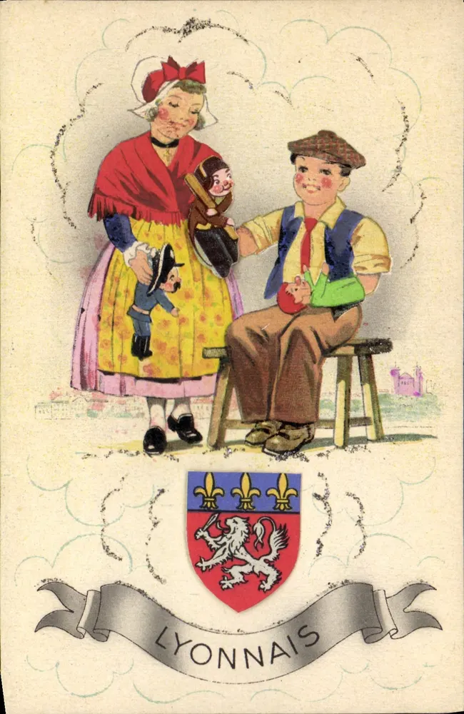 Kinder im lyonsischen Kostüm — Verlag CPADeCollection, n° 611 - Vorderseite