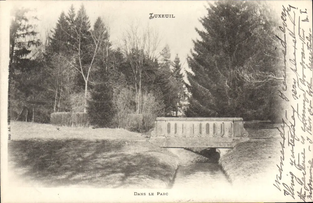 Luxeuil — No parque — Imp. A.D. Werk, Sion (Suíça) N° 1619 - Frente