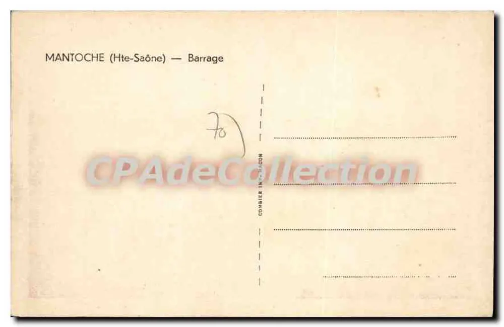 Mantocche (Hte-Saône) — Barragem — Cim - Verso