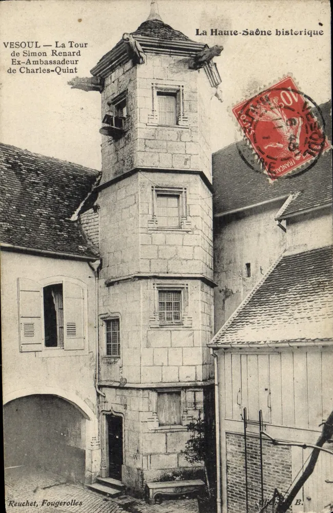 Vesoul — Turm von Simon Renard, ehemaliger Botschafter von Karl V. — historische Haute-Saône - Vorderseite