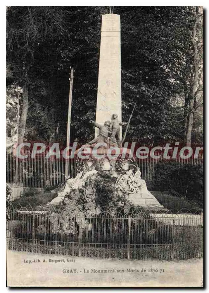 Gray - Il Monumento ai Caduti del 1870-71 — Imp. Lib. A. Bergoret, Gray - Recto