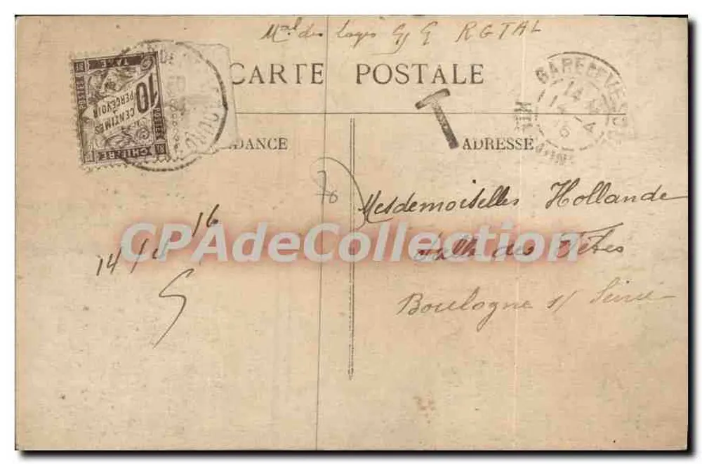 Vesoul — Vista geral — Editor F. Gouillard-Frêtre - Besançon - Verso