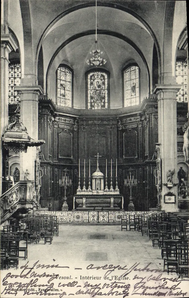 Binnenkant van de Kerk - Fougères - uitgever Recheer, n°70 - Voorkant