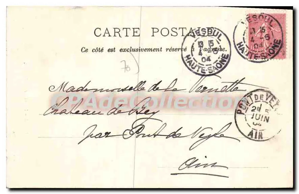 Binnenkant van de Kerk - Fougères - uitgever Recheer, n°70 - Achterkant