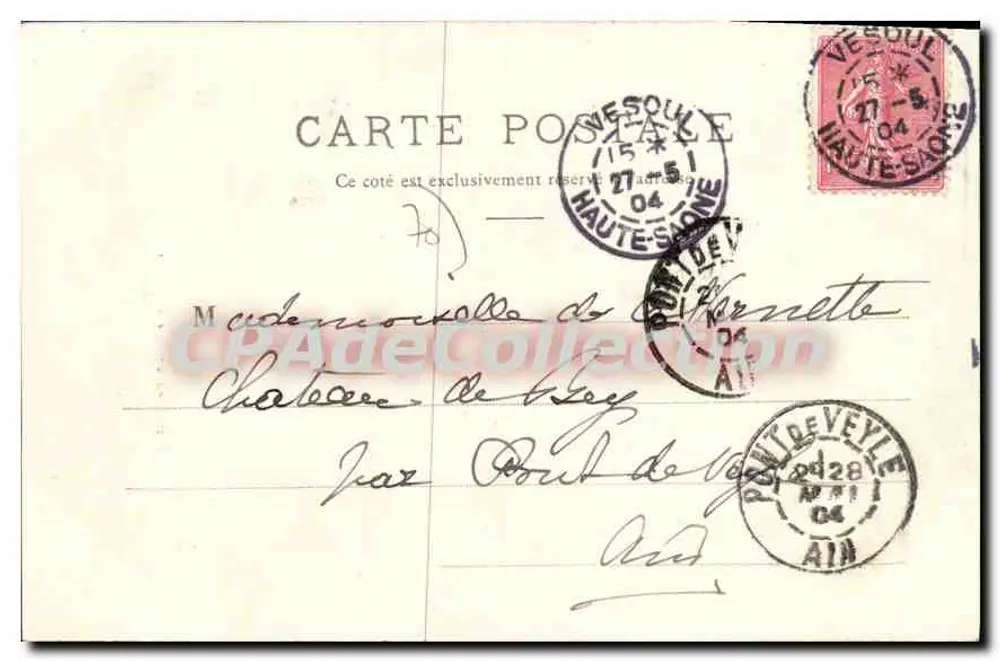 Porta Vendémienne em Vesoul — vista da porta e do castelo em segundo plano — editor não visível - Verso
