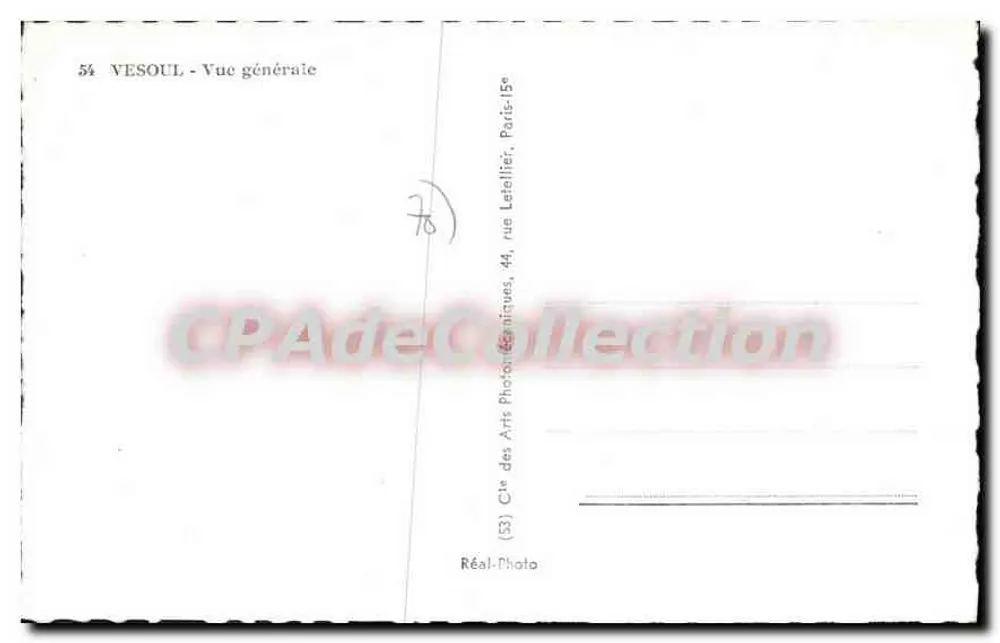 Vesoul — Visão geral — Cité des Arts Photographiques, Paris - Verso