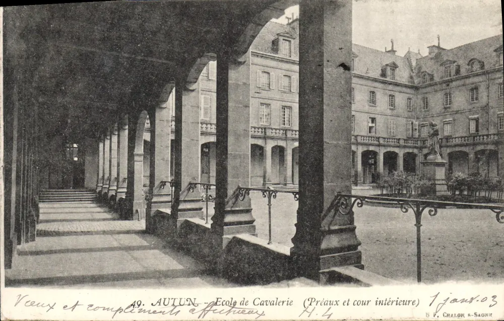 Autun - Escola de Cavalaria (Préaux e pátio interno) — B. F. Chalon-sur-Saône, n°49 - Frente