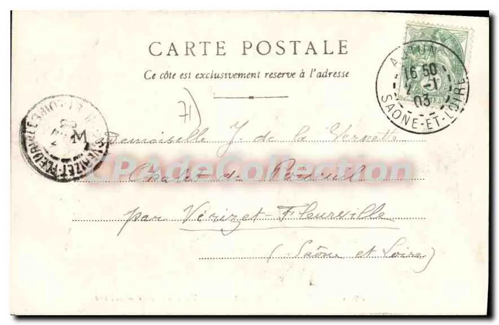 Autun - Escola de Cavalaria (Préaux e pátio interno) — B. F. Chalon-sur-Saône, n°49 - Verso