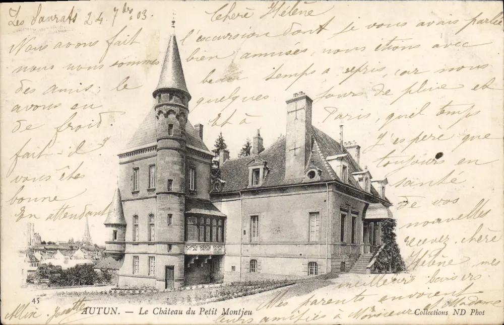 Autun — O Castelo do Petit Montjeu — Collections ND Phot - Frente
