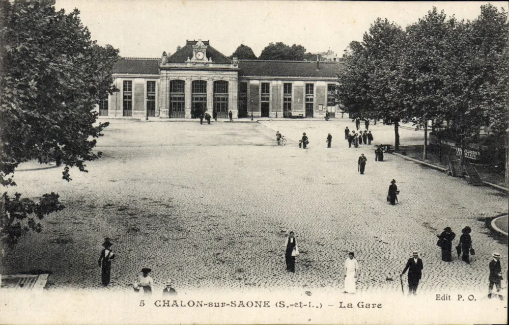 Chalon-sur-Saône (S.-et-L.) — A Estação — Edit P.O. - Frente