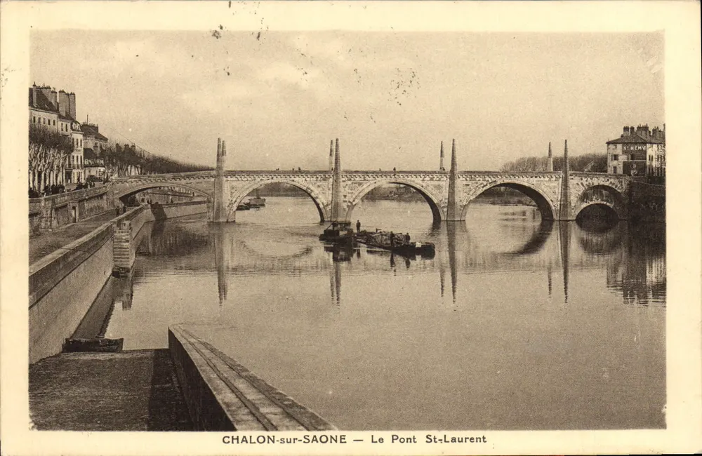 Chalon-sur-Saône — O Ponte St-Laurent — Editor não identificado - Frente