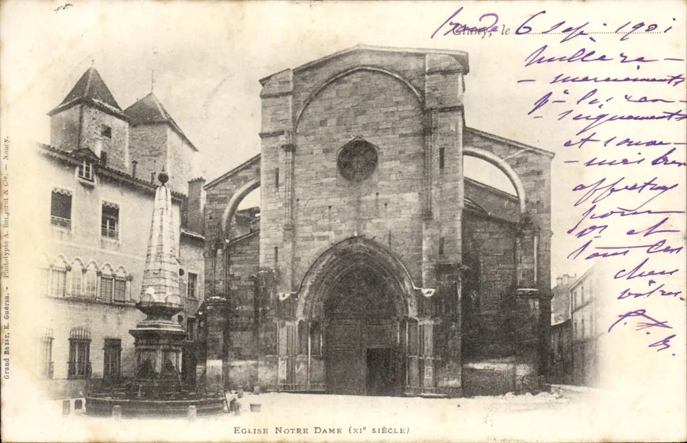 Grand Bassin, Katedra Notre-Dame (XI wiek) — Grand Bassin, E. Gérin — Fototypia A. Belfjord & Cie, Nully - Awers