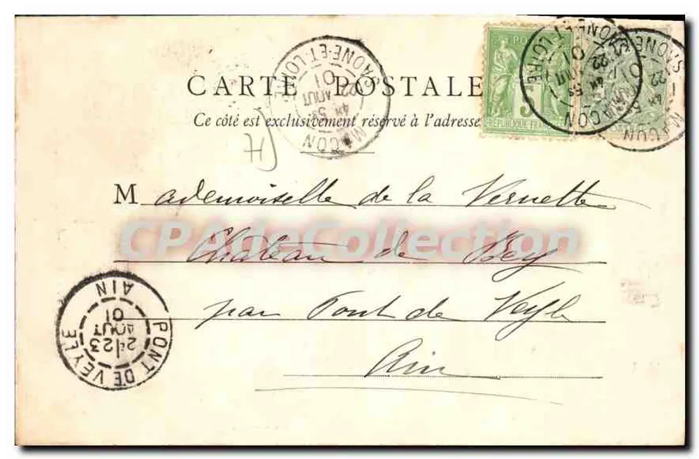 Cluny - Hôtel-de-Ville (Maison Abbatielle) — B. E. Chalon-sur-Saône - Verso